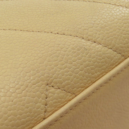 CHANEL V stitch Tote Bag Grained Calfskin Skin Ladies [Used]