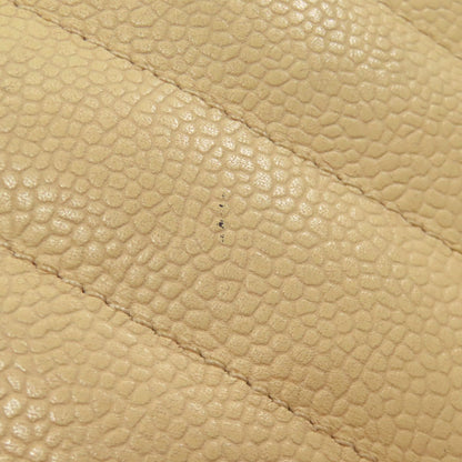 CHANEL V stitch Tote Bag Grained Calfskin Skin Ladies [Used]