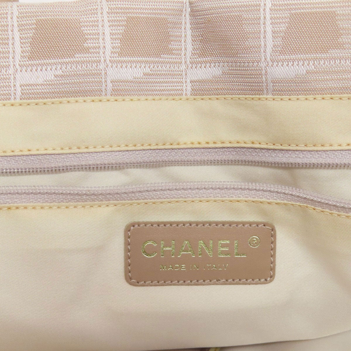 CHANEL New Travel Line MM Tote Bag Nylon jacquard Ladies [Used]