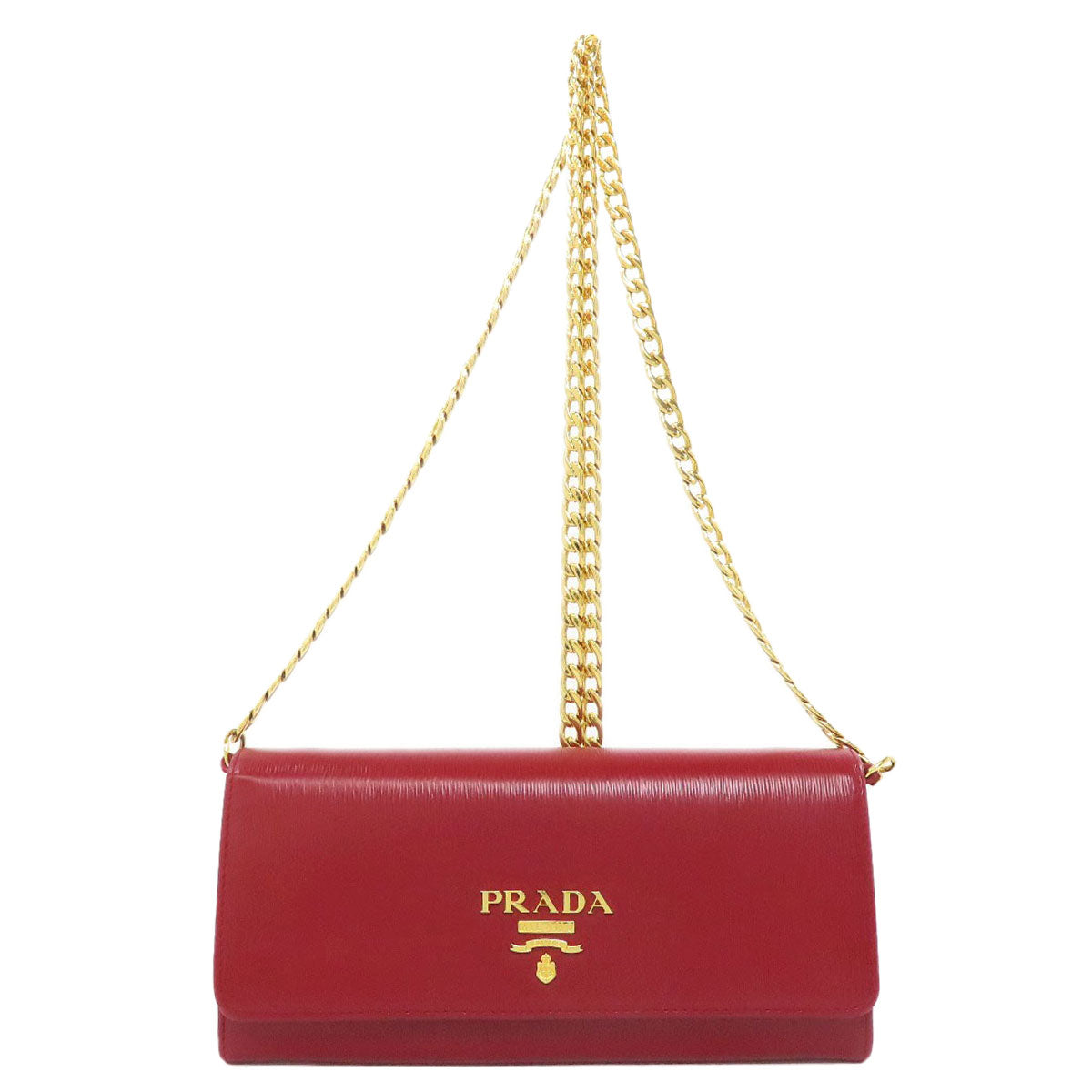 PRADA Chain wallet Long wallet (with coin pocket) Safiano Ladies [Used]