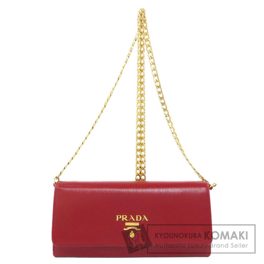 PRADA Chain wallet Long wallet (with coin pocket) Safiano Ladies [Used]