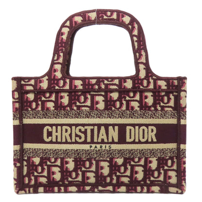 CHRISTIAN DIOR Book tote mini Handbag Canvas Ladies [Used]