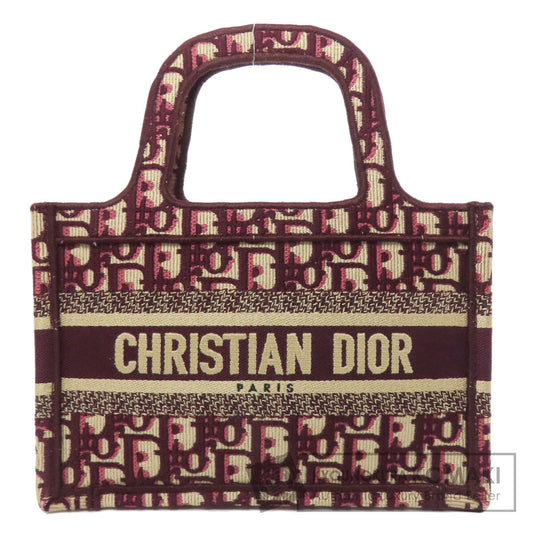 CHRISTIAN DIOR Book tote mini Handbag Canvas Ladies [Used]