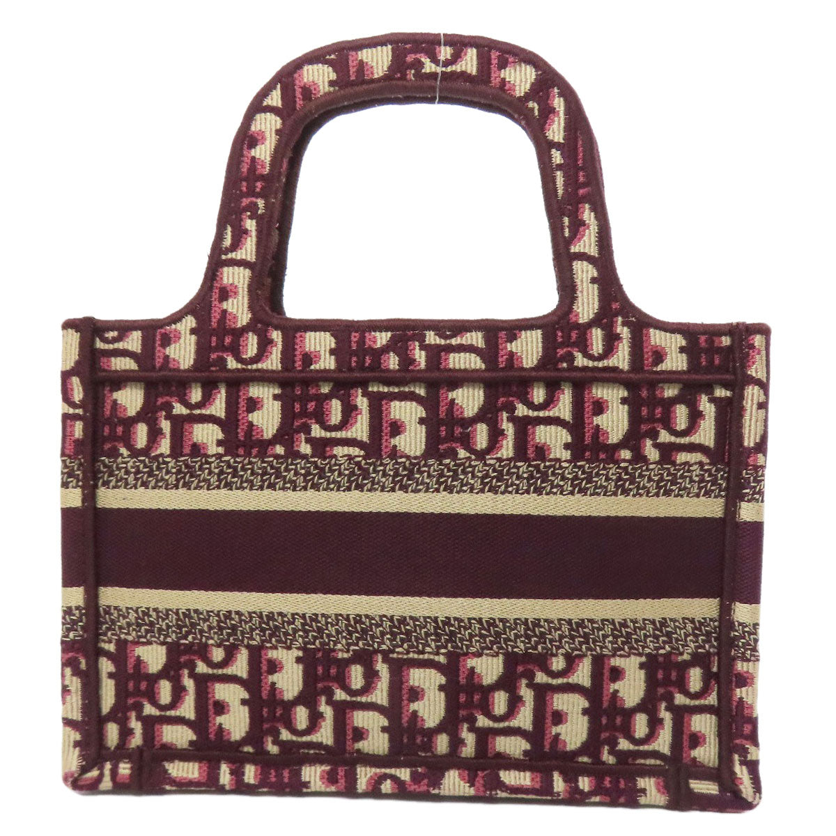 CHRISTIAN DIOR Book tote mini Handbag Canvas Ladies [Used]