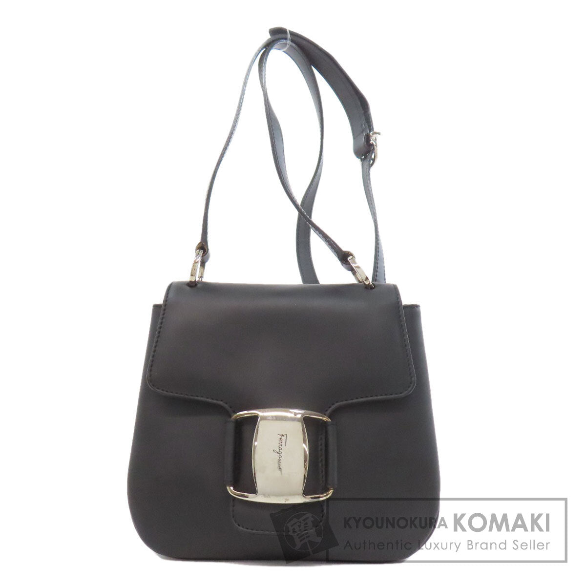 Salvatore Ferragamo Vala Hardware Shoulder Bag Leather Ladies [Used]