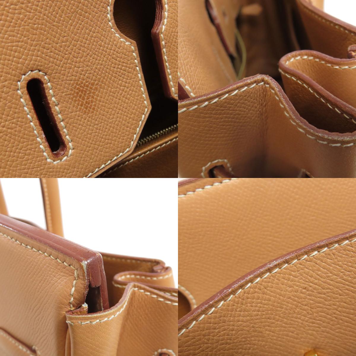 HERMES Birkin 35 GoldHardware Handbag Courchevel Ladies [Used]