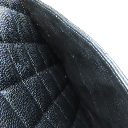 CHANEL Medallion SilverHardware Tote Bag Grained Calfskin Skin Ladies [Used]