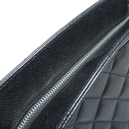 CHANEL Medallion SilverHardware Tote Bag Grained Calfskin Skin Ladies [Used]