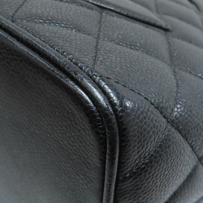 CHANEL Medallion SilverHardware Tote Bag Grained Calfskin Skin Ladies [Used]