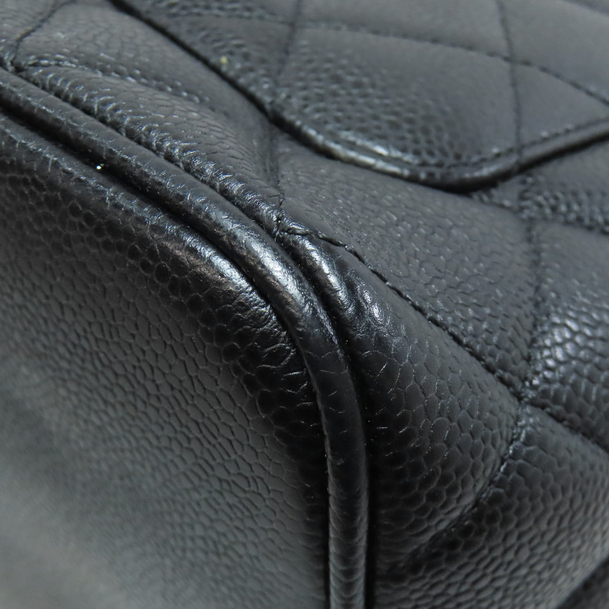 CHANEL Medallion SilverHardware Tote Bag Grained Calfskin Skin Ladies [Used]