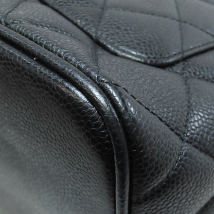 CHANEL Medallion SilverHardware Tote Bag Grained Calfskin Skin Ladies [Used]