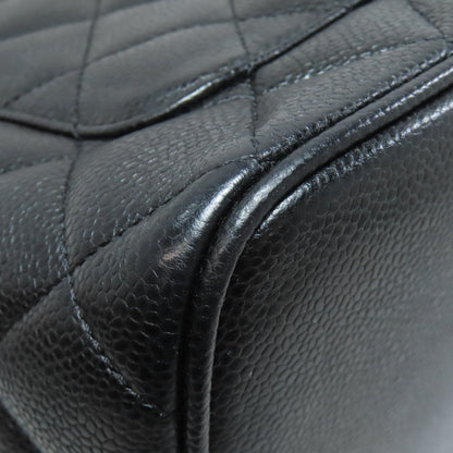 CHANEL Medallion SilverHardware Tote Bag Grained Calfskin Skin Ladies [Used]