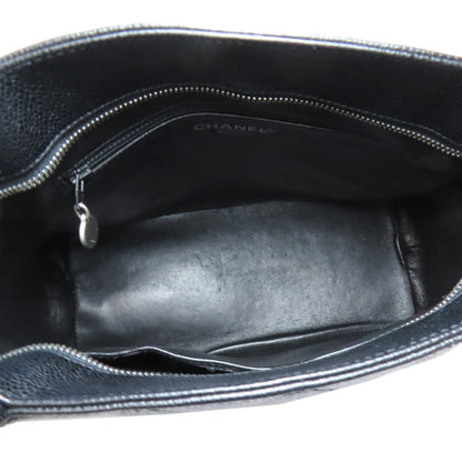 CHANEL Medallion SilverHardware Tote Bag Grained Calfskin Skin Ladies [Used]