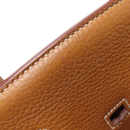 HERMES Birkin 35 Gold SilverHardware Handbag Taurillon Clemence Ladies [Used]