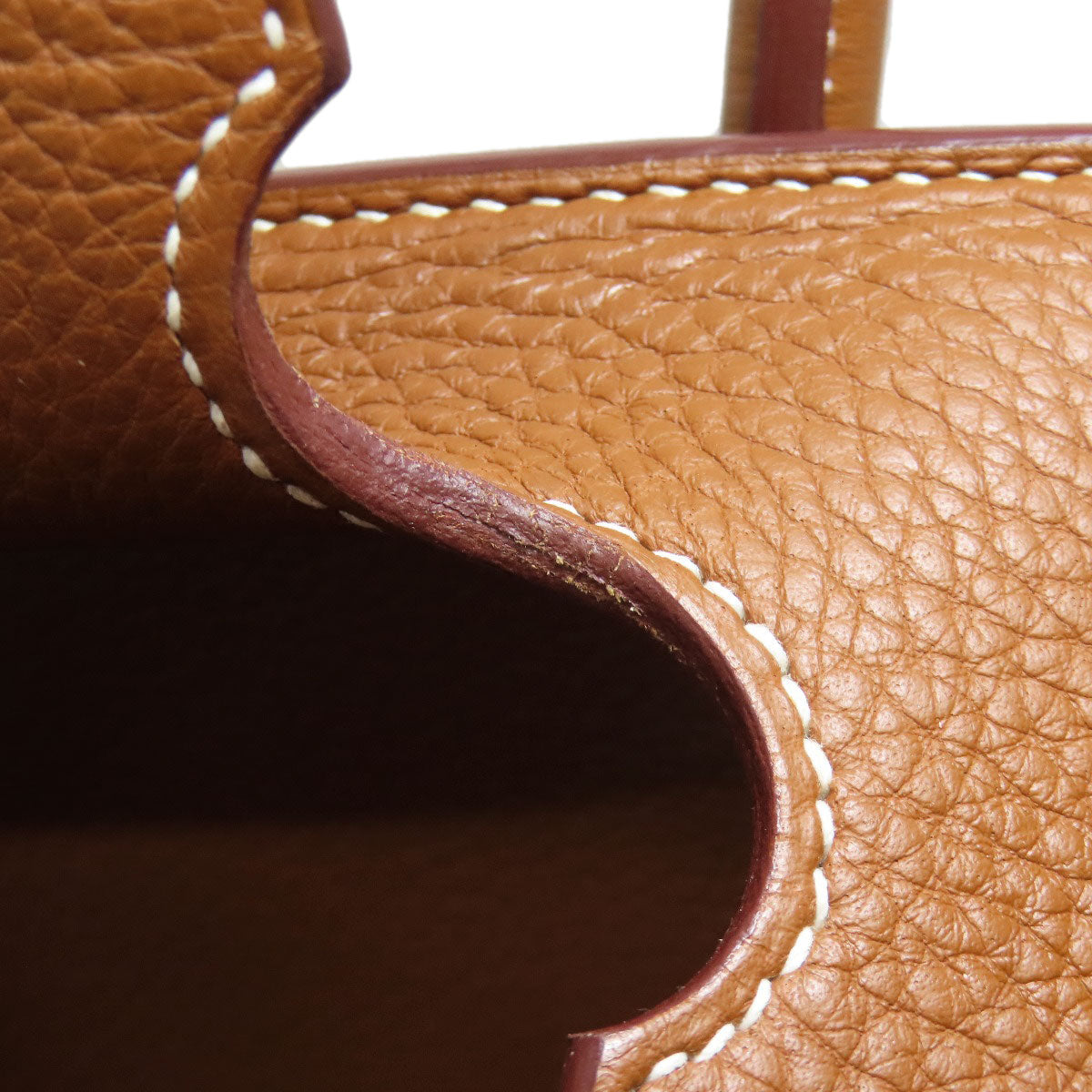 HERMES Birkin 35 Gold SilverHardware Handbag Taurillon Clemence Ladies [Used]