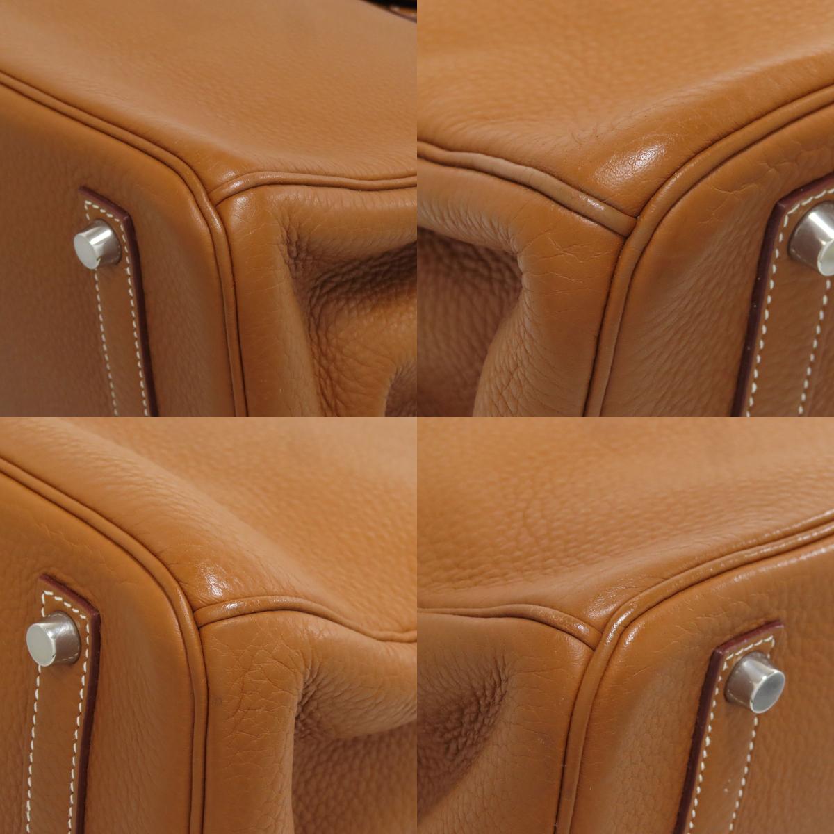 HERMES Birkin 35 Gold SilverHardware Handbag Taurillon Clemence Ladies [Used]