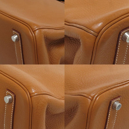 HERMES Birkin 35 Gold SilverHardware Handbag Taurillon Clemence Ladies [Used]
