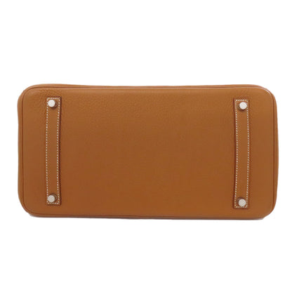 HERMES Birkin 35 Gold SilverHardware Handbag Taurillon Clemence Ladies [Used]