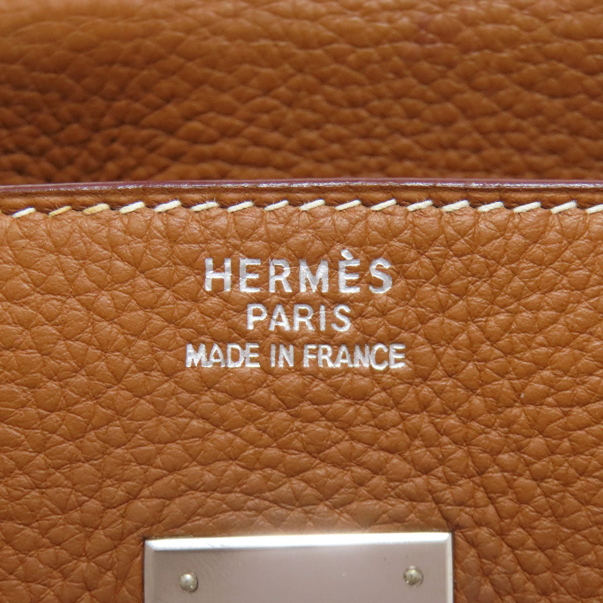 HERMES Birkin 35 Gold SilverHardware Handbag Taurillon Clemence Ladies [Used]