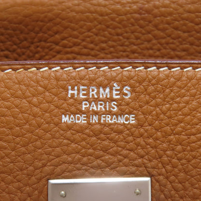 HERMES Birkin 35 Gold SilverHardware Handbag Taurillon Clemence Ladies [Used]