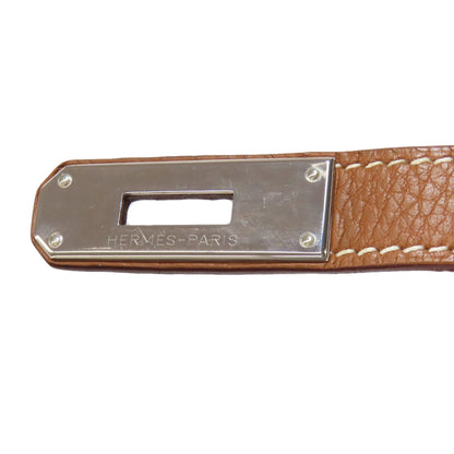 HERMES Birkin 35 Gold SilverHardware Handbag Taurillon Clemence Ladies [Used]