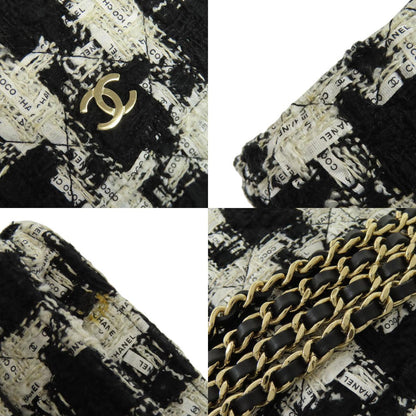 CHANEL Chain Wallet COCO Mark GoldHardware Long wallet (with coin pocket) Tweed Ladies [Used]