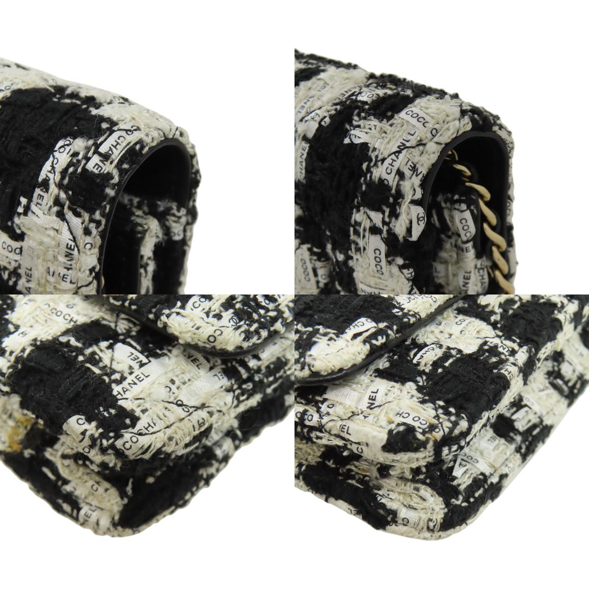 CHANEL Chain Wallet COCO Mark GoldHardware Long wallet (with coin pocket) Tweed Ladies [Used]