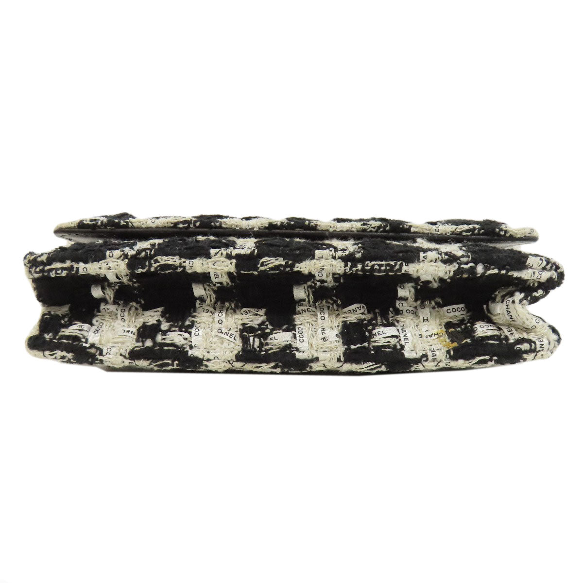 CHANEL Chain Wallet COCO Mark GoldHardware Long wallet (with coin pocket) Tweed Ladies [Used]