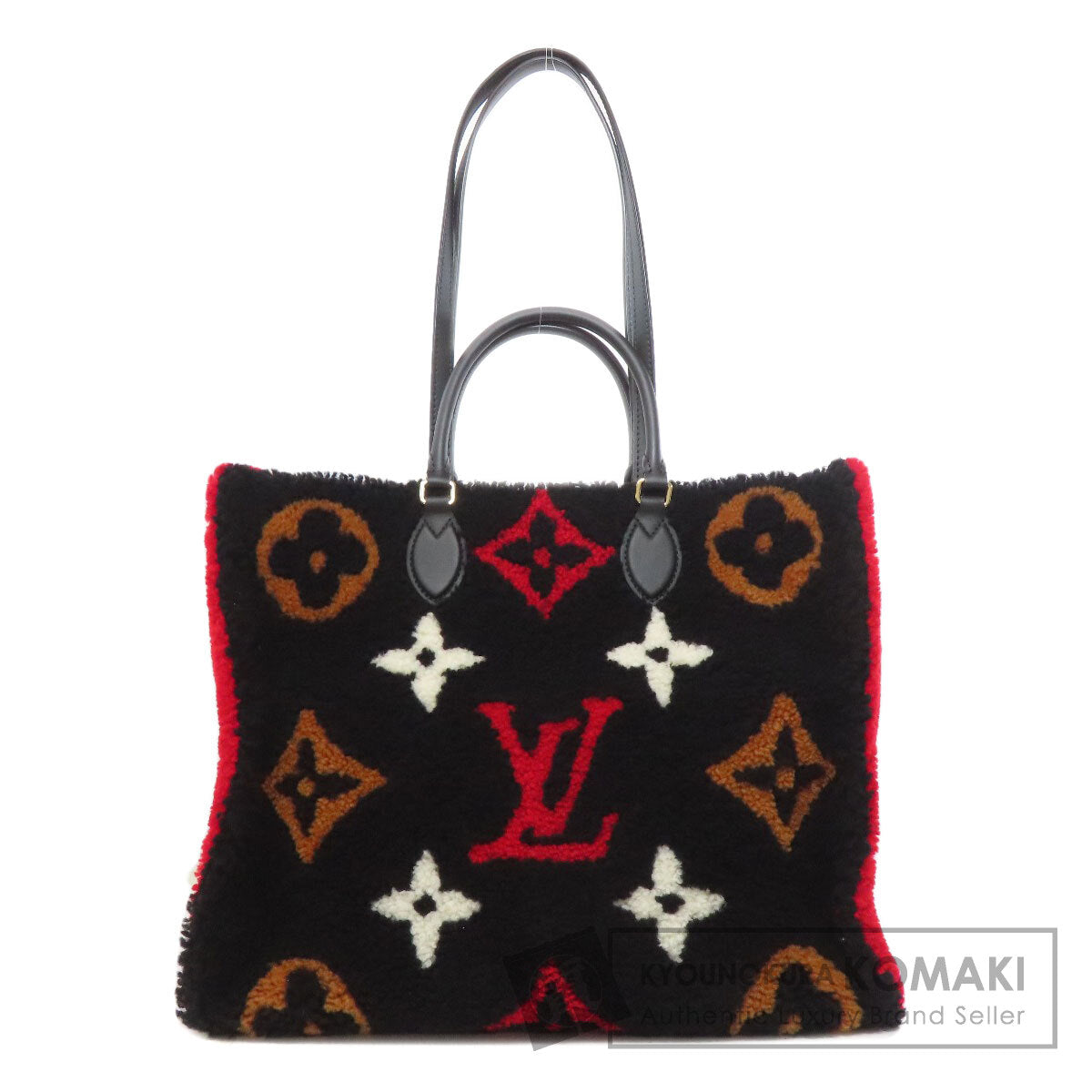 LOUIS VUITTON M55421 Monogram Teddy On the Go GM Tote Bag Shearing Ladies [Used]