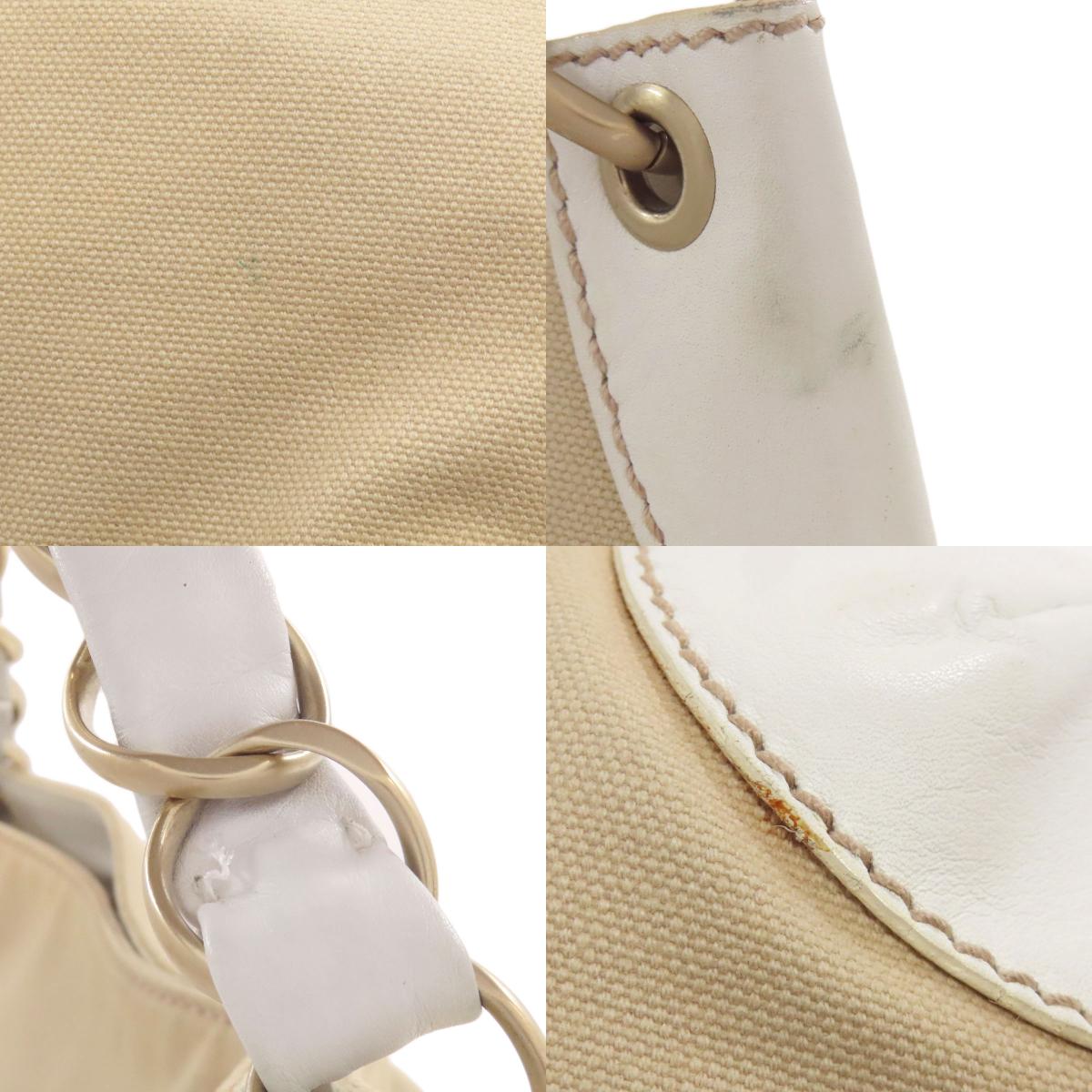 CHANEL COCO Mark GoldHardware Handbag Canvas CalfLadies [Used]