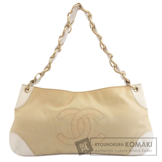 CHANEL COCO Mark GoldHardware Handbag Canvas CalfLadies [Used]