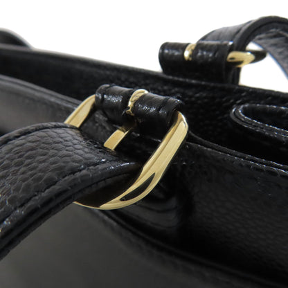 CHANEL COCO Mark GoldHardware Tote Bag Grained Calfskin Skin Ladies [Used]