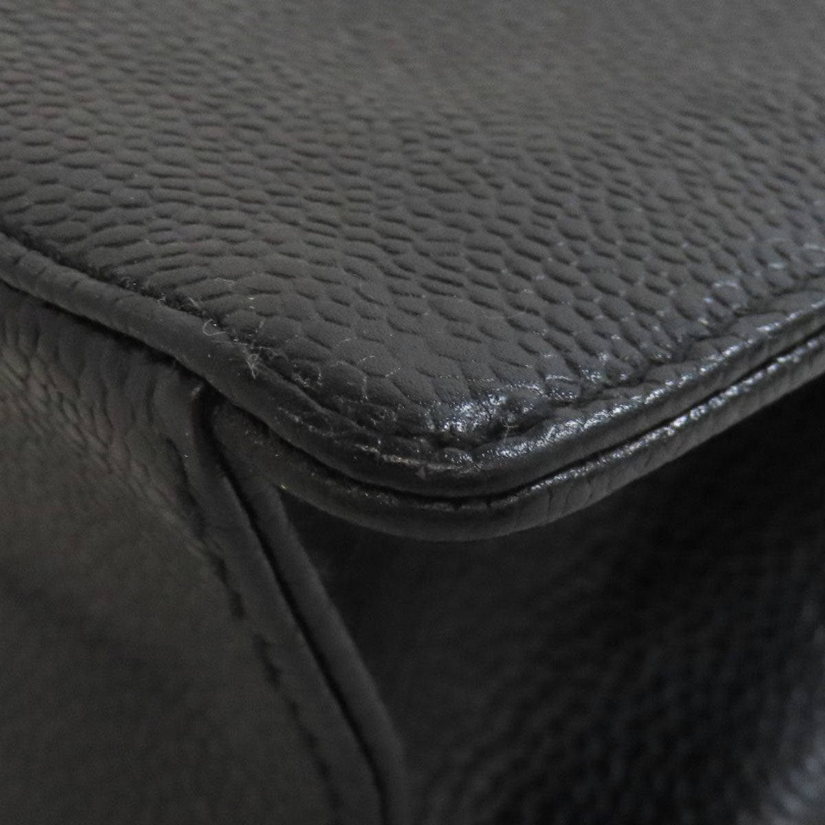 CHANEL COCO Mark GoldHardware Tote Bag Grained Calfskin Skin Ladies [Used]