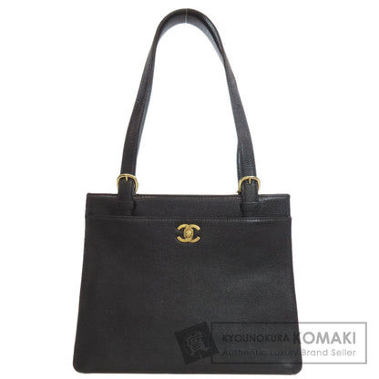 CHANEL COCO Mark GoldHardware Tote Bag Grained Calfskin Skin Ladies [Used]