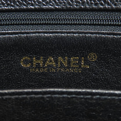 CHANEL COCO Mark GoldHardware Tote Bag Grained Calfskin Skin Ladies [Used]