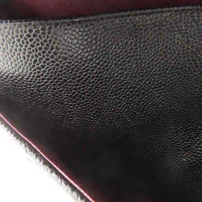 CHANEL Double flap Matelasse Gold Hardware Shoulder Bag Grained Calfskin Skin Ladies [Used]