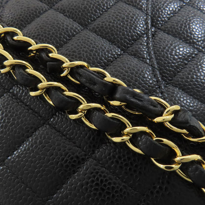 CHANEL Double flap Matelasse Gold Hardware Shoulder Bag Grained Calfskin Skin Ladies [Used]