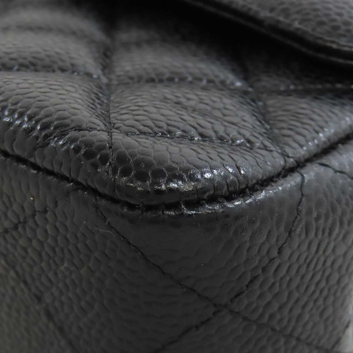 CHANEL Double flap Matelasse Gold Hardware Shoulder Bag Grained Calfskin Skin Ladies [Used]