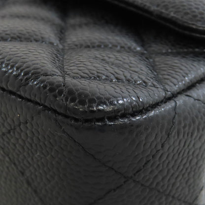 CHANEL Double flap Matelasse Gold Hardware Shoulder Bag Grained Calfskin Skin Ladies [Used]