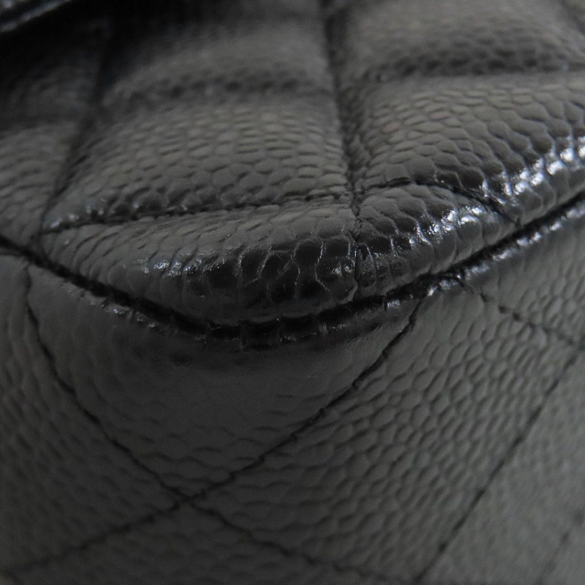 CHANEL Double flap Matelasse Gold Hardware Shoulder Bag Grained Calfskin Skin Ladies [Used]