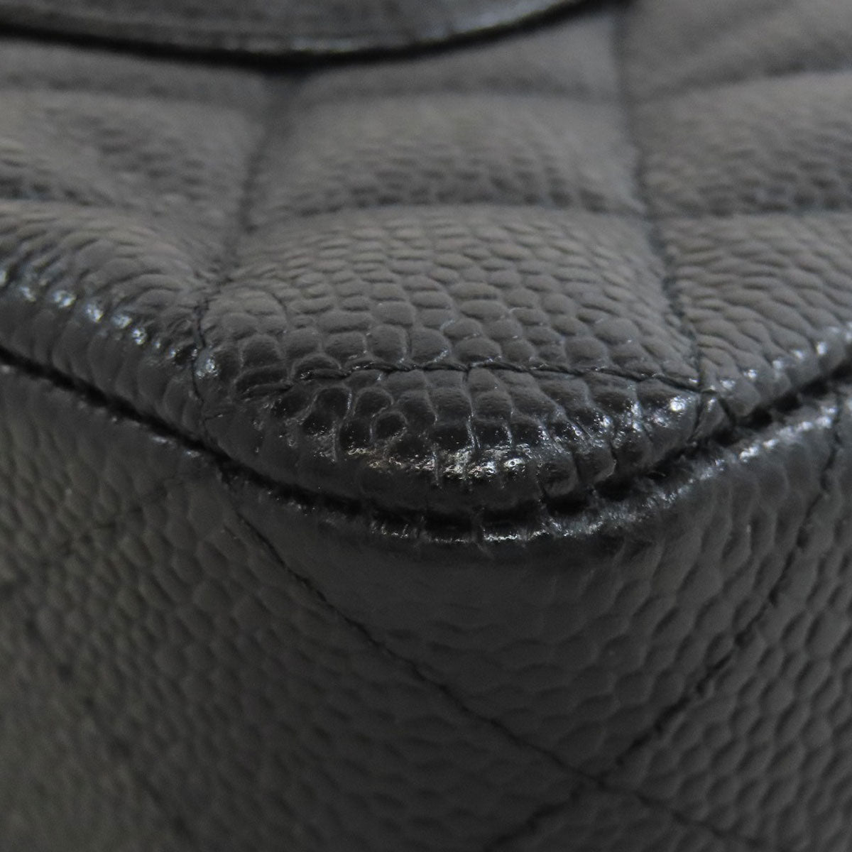 CHANEL Double flap Matelasse Gold Hardware Shoulder Bag Grained Calfskin Skin Ladies [Used]