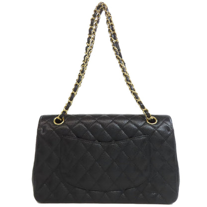 CHANEL Double flap Matelasse Gold Hardware Shoulder Bag Grained Calfskin Skin Ladies [Used]