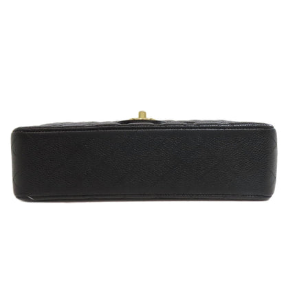 CHANEL Double flap Matelasse Gold Hardware Shoulder Bag Grained Calfskin Skin Ladies [Used]