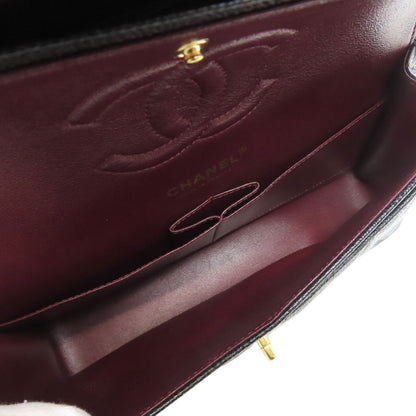 CHANEL Double flap Matelasse Gold Hardware Shoulder Bag Grained Calfskin Skin Ladies [Used]