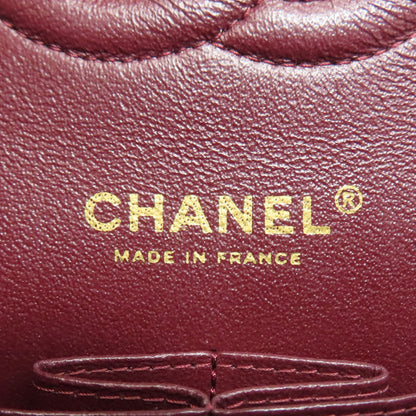 CHANEL Double flap Matelasse Gold Hardware Shoulder Bag Grained Calfskin Skin Ladies [Used]