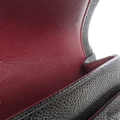 CHANEL Double flap Matelasse Gold Hardware Shoulder Bag Grained Calfskin Skin Ladies [Used]