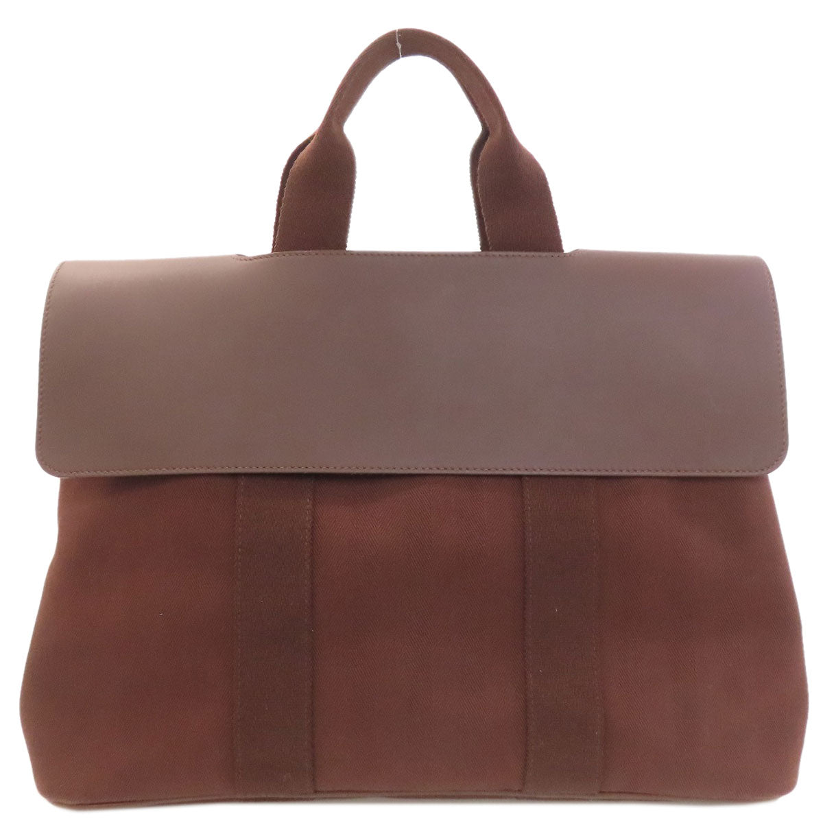 HERMES Valparaiso MM Handbag Canvas LeatherLadies [Used]