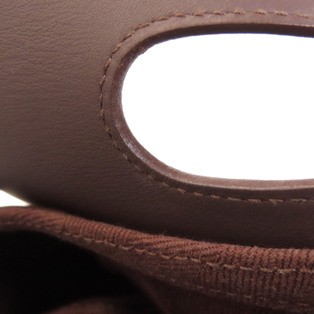 HERMES Valparaiso MM Handbag Canvas LeatherLadies [Used]