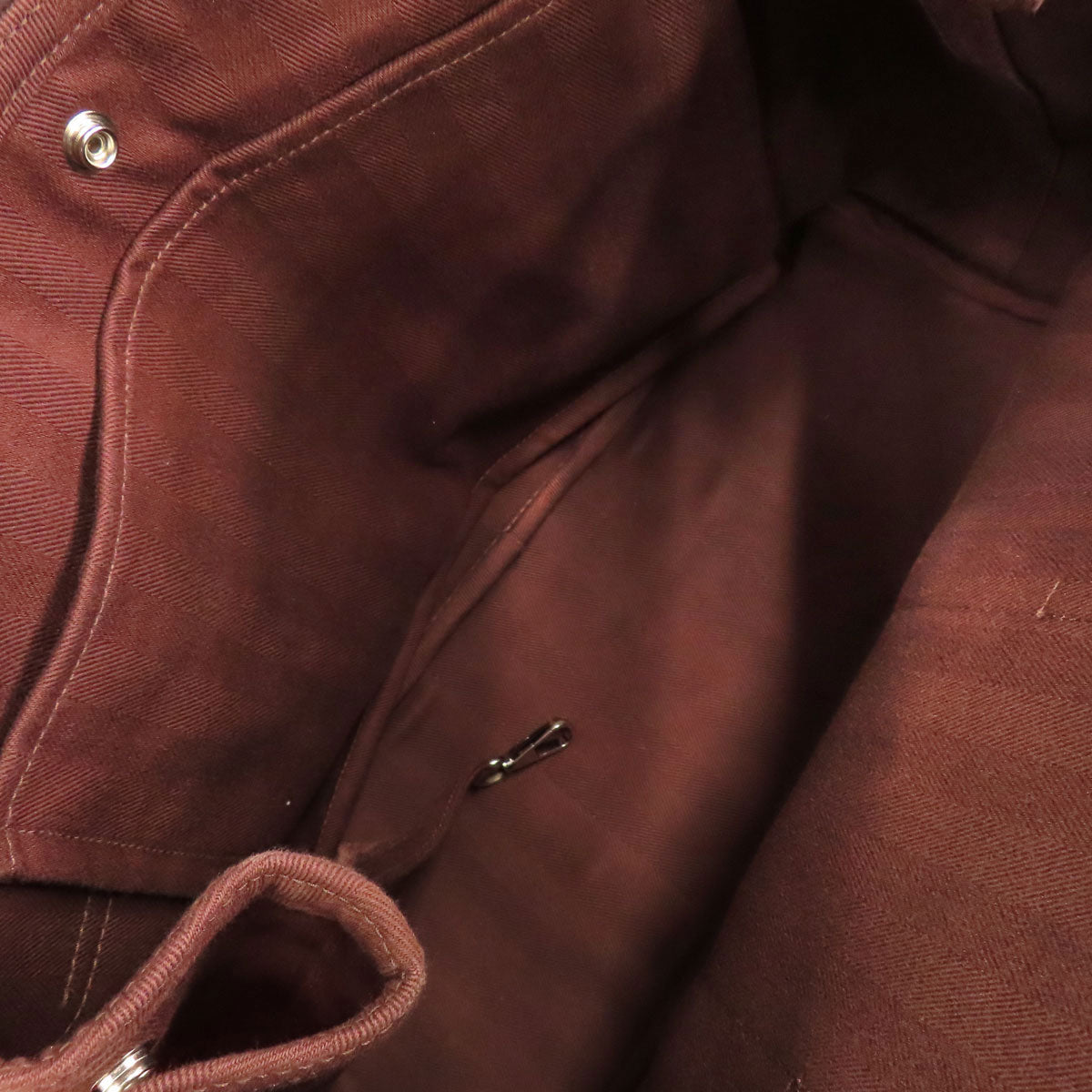 HERMES Valparaiso MM Handbag Canvas LeatherLadies [Used]