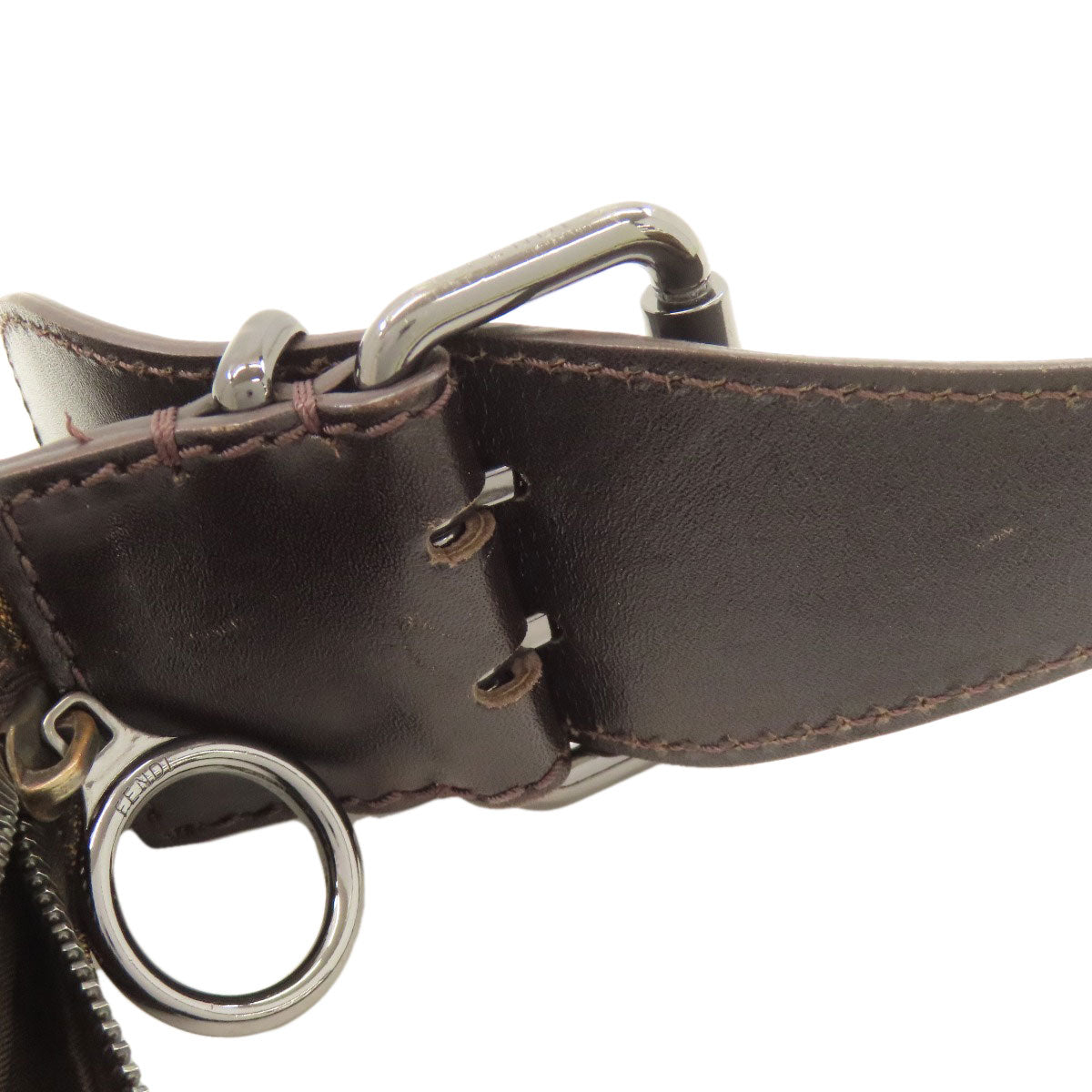 FENDI one belt zucca pattern Shoulder Bag Canvas Ladies [Used]